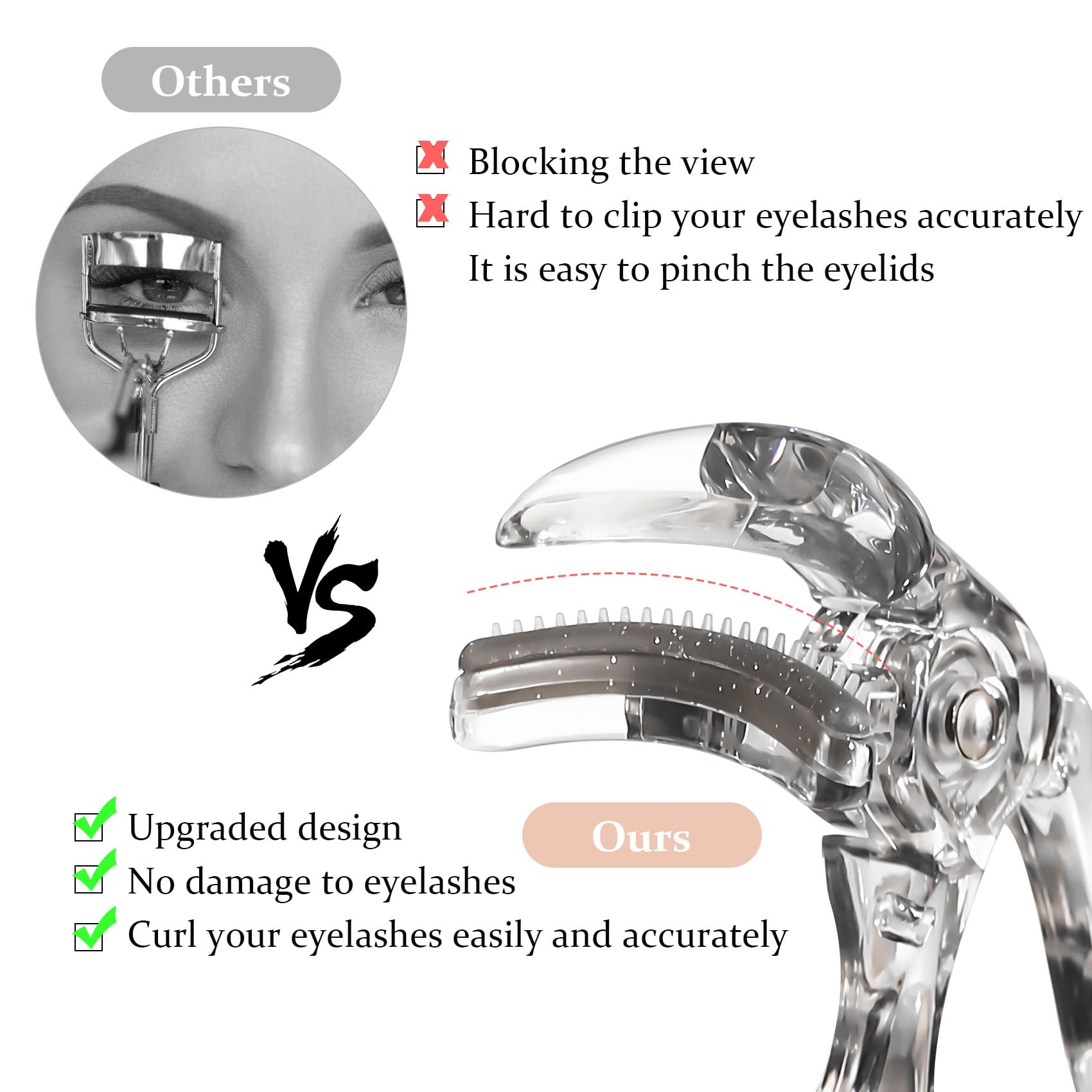 Comparison between traditional metal curler and upgraded design Comparison between traditional metal curler and upgraded design