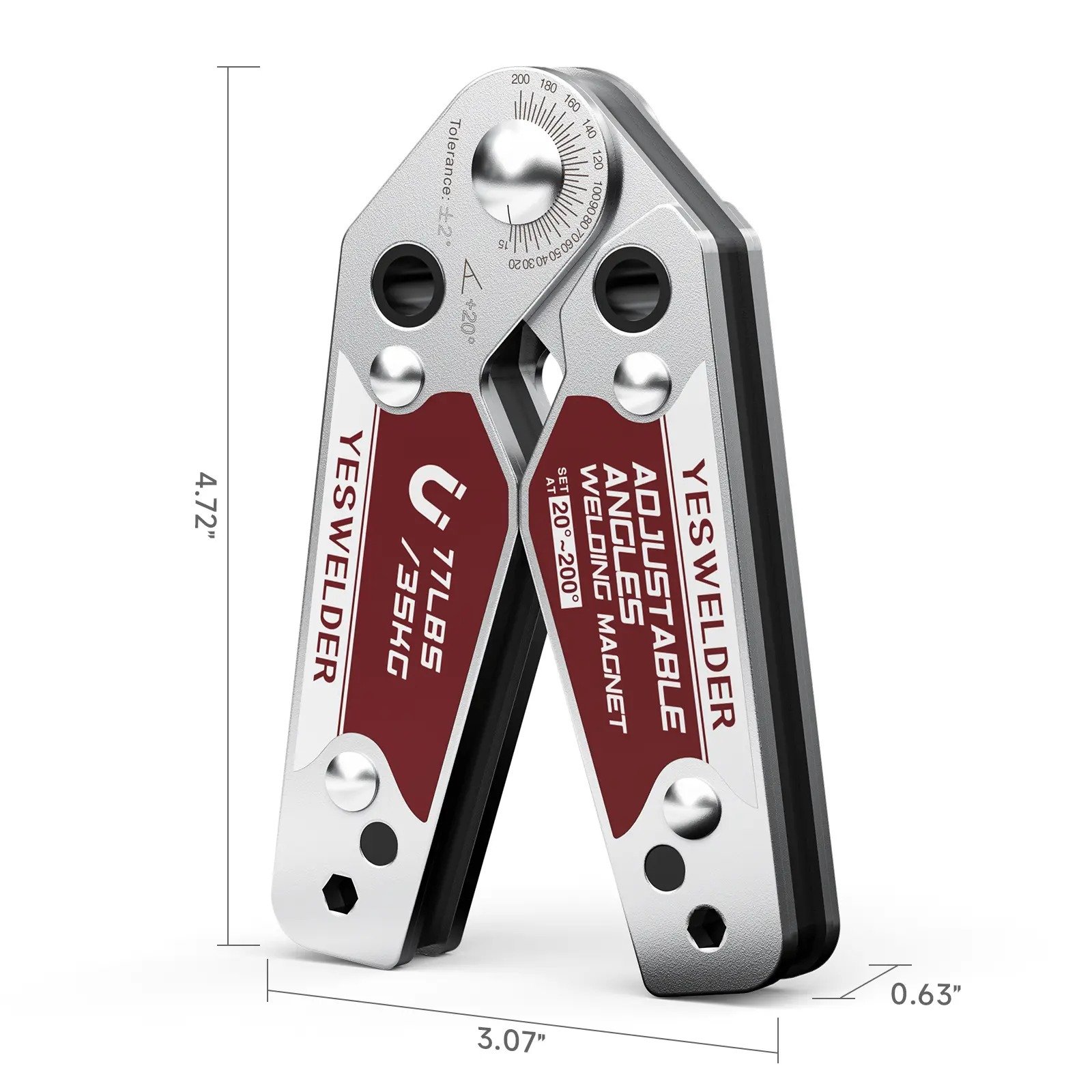 Adjustable-Angle Welding Magnet – 48 or 77 lb view 4