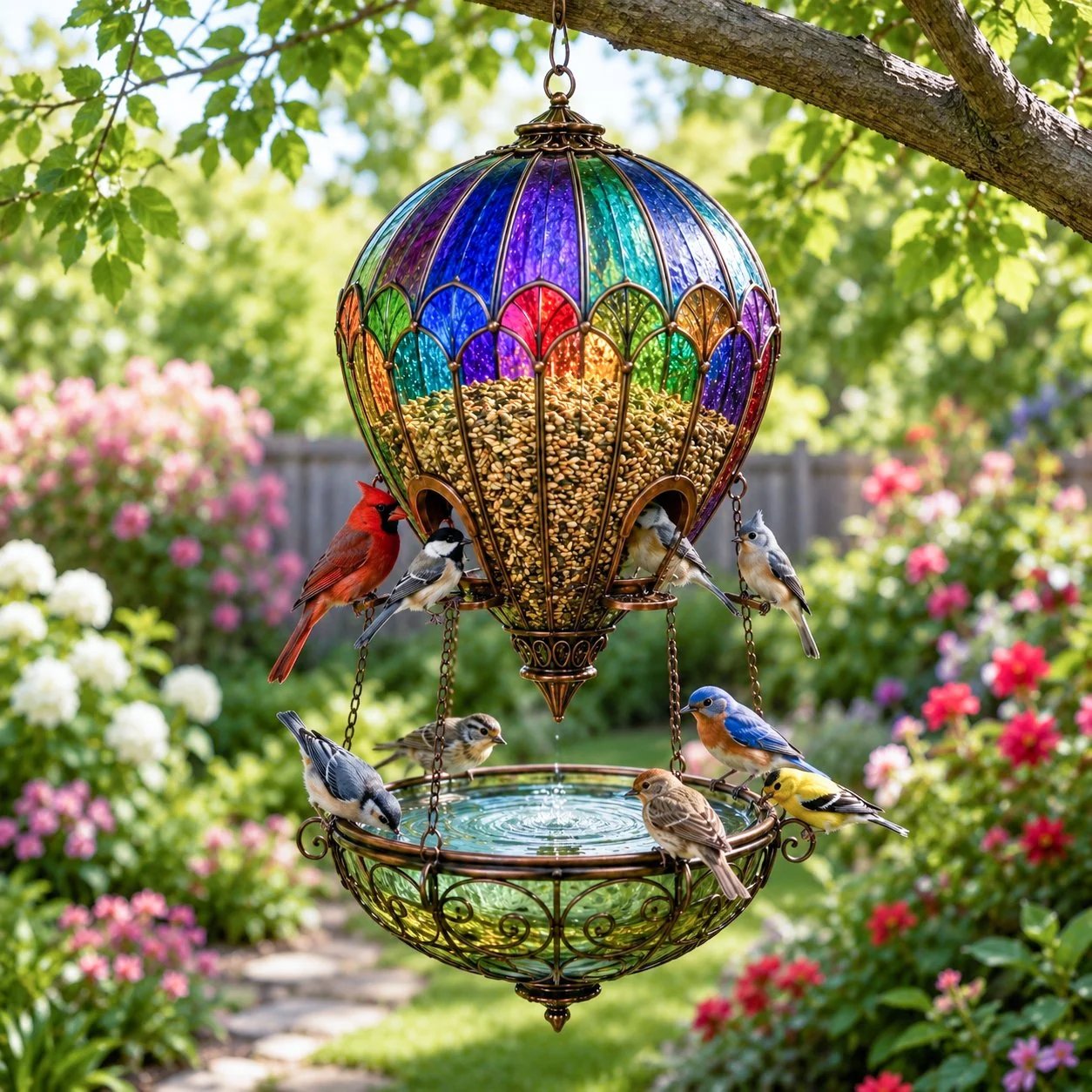 bird watching garden feeder