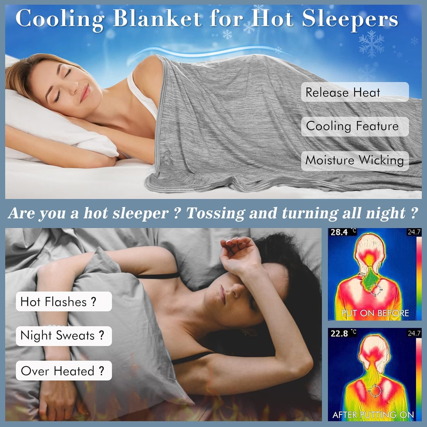 cooling blanket double sided design perfect for hot sleepers summer nights