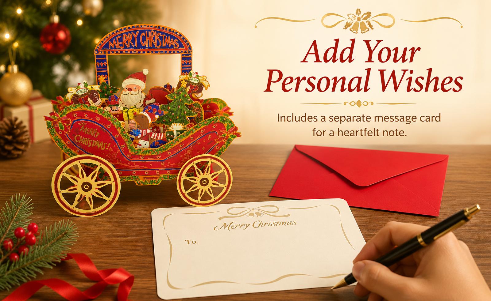 Christmas carriage greeting card gifting