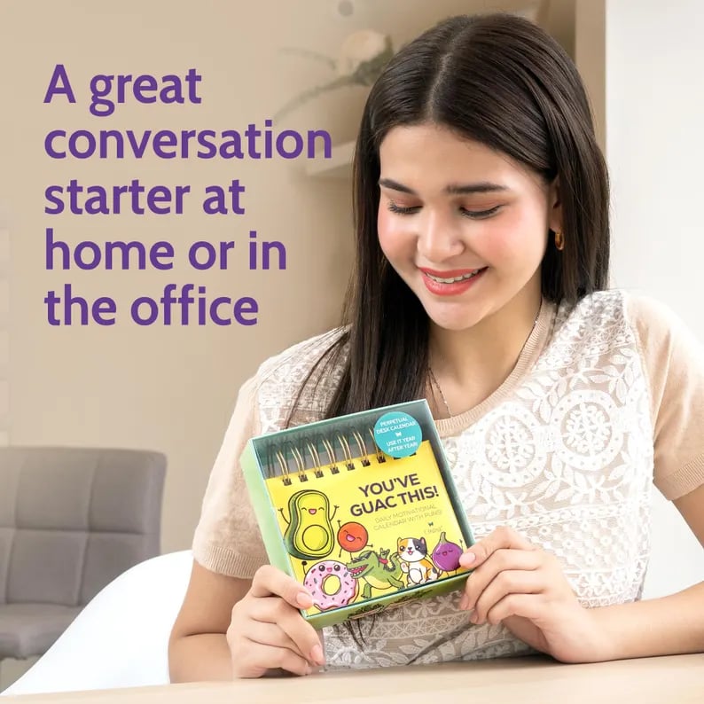 Funny motivational calendar as home and office desk decor