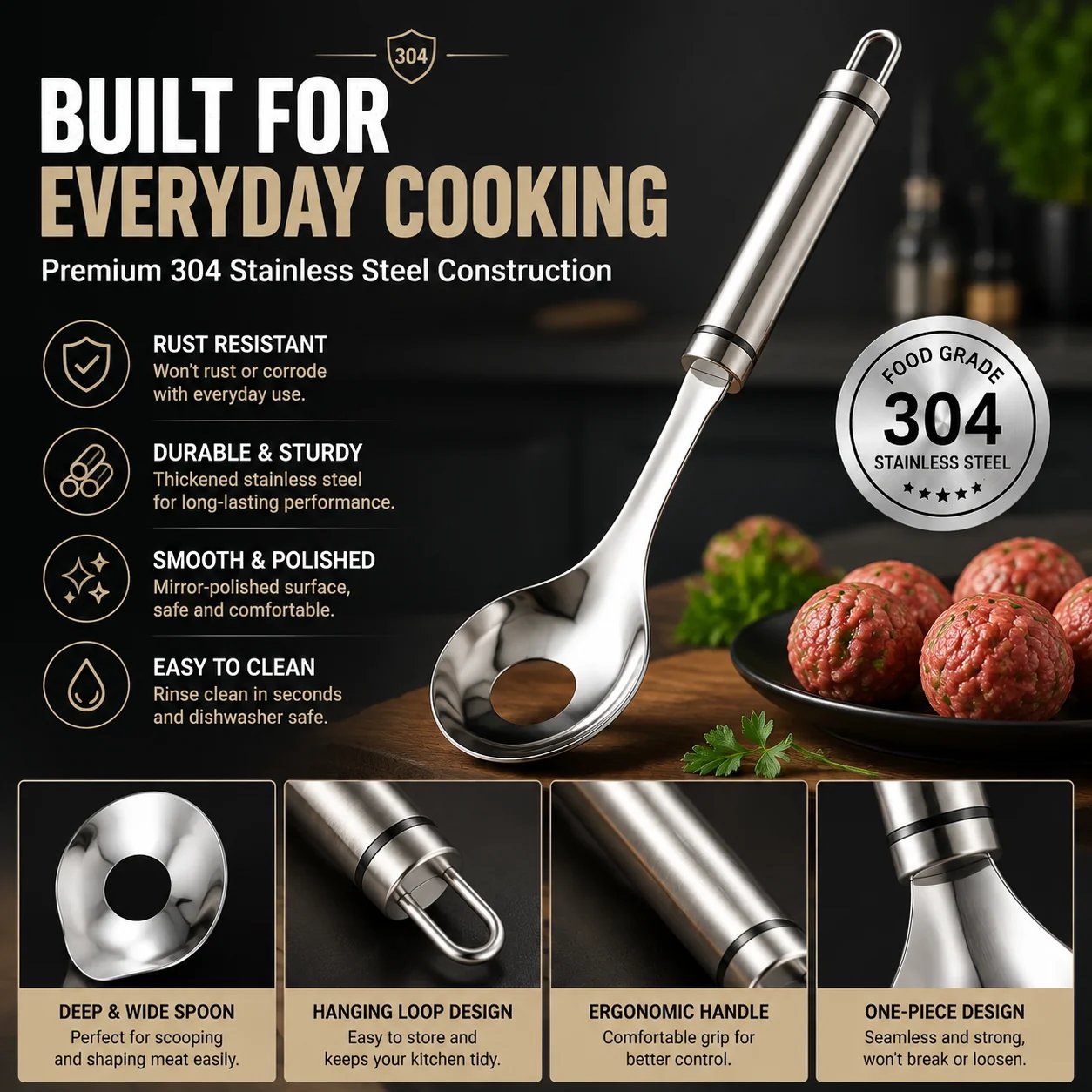 304 stainless steel meatball maker