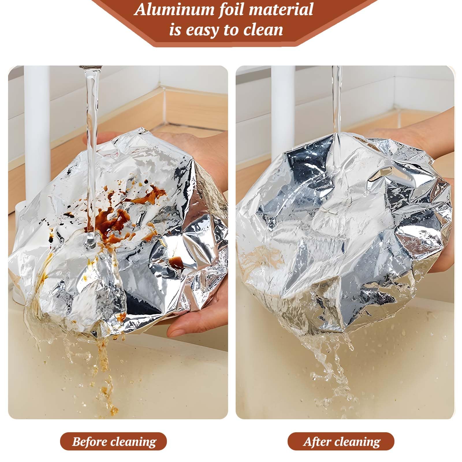 Cleaning the foil cover under tap