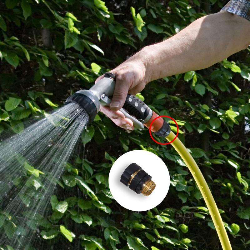 Product Introduction of Hourleey Garden Hose Quick Connector, 3/4 Inch Male and Female Garden Hose Fitting Quick Connector Rubber Washers Leak Proof 8