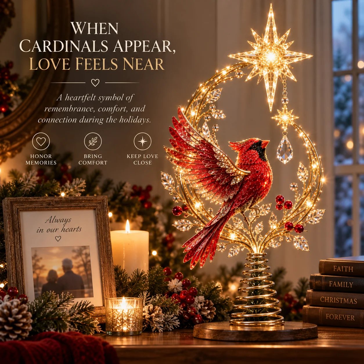 Cardinal Christmas remembrance decoration