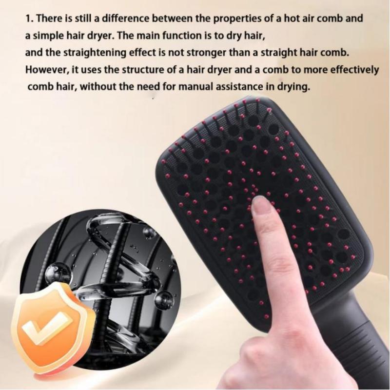 Easy to use three-mode hair dryer brush