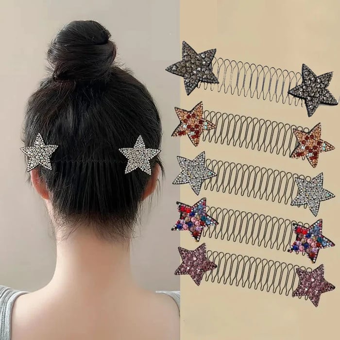 Star Rhinestone Hair Comb